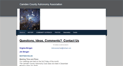 Desktop Screenshot of camdencountyastronomy.org